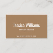 Minimalistisch Professioneel Bruin Visitekaartje (Voorkant)