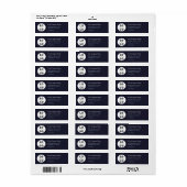 Minimalistisch professioneel donker kleur aangepas etiket (Full Sheet)