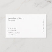 Minimalistisch Professioneel Elegant Eenvoudig Bed Visitekaartje (Achterkant)