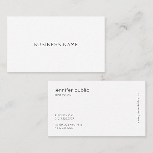 Minimalistisch Professioneel Elegant Eenvoudig Bed Visitekaartje (Voorkant / Achterkant)