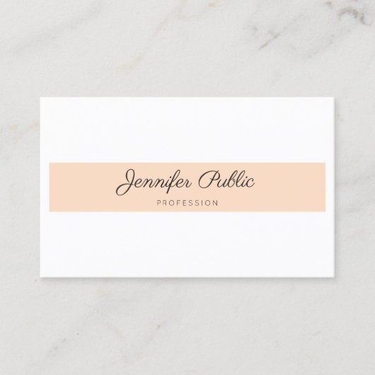 Minimalistisch professioneel elegant modern visitekaartje (Voorkant)