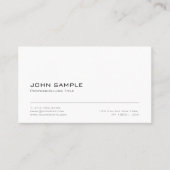 Minimalistisch Professioneel Elegant Modern Wit Visitekaartje (Voorkant)