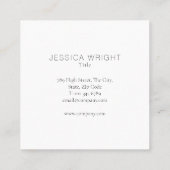 Minimalistisch Professioneel Geborsteld Staal en Z Vierkante Visitekaartje (Achterkant)