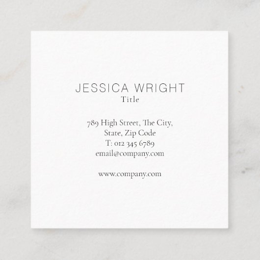 Minimalistisch Professioneel Geborsteld Staal en Z Vierkante Visitekaartje (Achterkant)