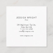 Minimalistisch professioneel geborsteld staal vierkante visitekaartje (Achterkant)