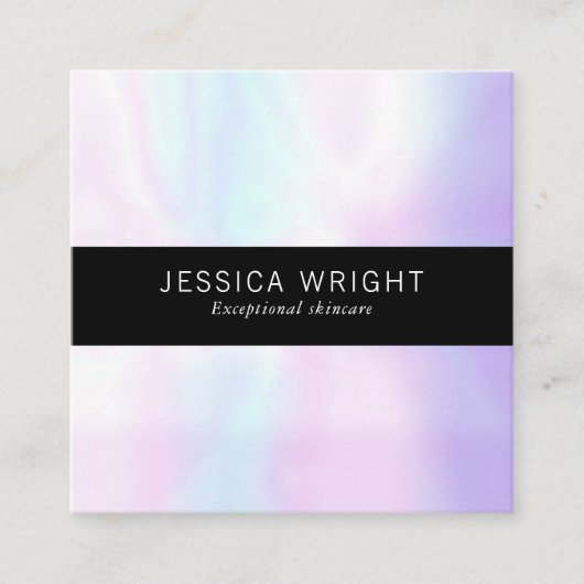 Minimalistisch professioneel geborsteld staal vierkante visitekaartje (Voorkant)