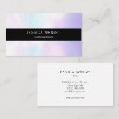 Minimalistisch professioneel geborsteld staal visitekaartje (Voorkant / Achterkant)