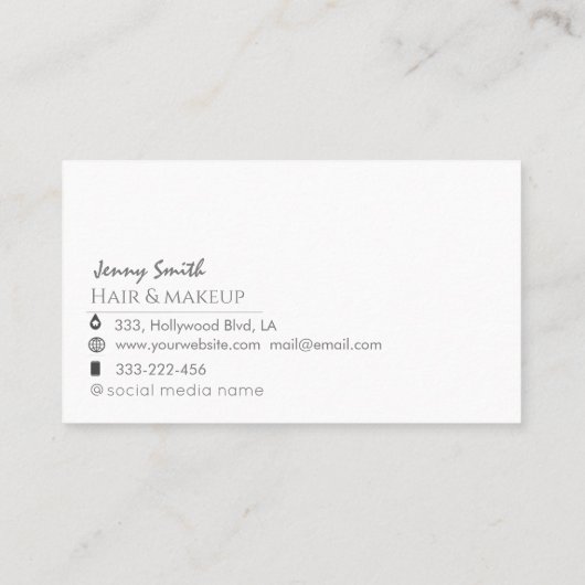 Minimalistisch professioneel geometrisch monogram visitekaartje (Achterkant)