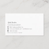 Minimalistisch professioneel geometrisch monogram visitekaartje (Achterkant)