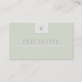 Minimalistisch professioneel geometrisch monogram visitekaartje (Voorkant)