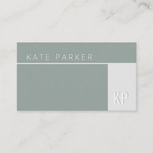 Minimalistisch professioneel geometrisch monogram visitekaartje