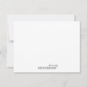 Minimalistisch professioneel gepersonaliseerd kant notitiekaartje (Voorkant)