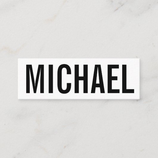 Minimalistisch professioneel gewaagd modern visite mini visitekaartje (Voorkant)