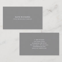 Minimalistisch Professioneel Grijs Visitekaartje