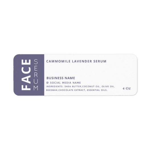 Minimalistisch professioneel haar en skincare prod etiket (Voorkant)