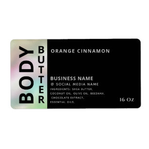 Minimalistisch professioneel hologram-label voor c etiket