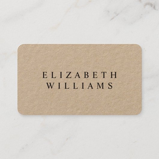 Minimalistisch professioneel Kraft Visitekaartje (Achterkant)