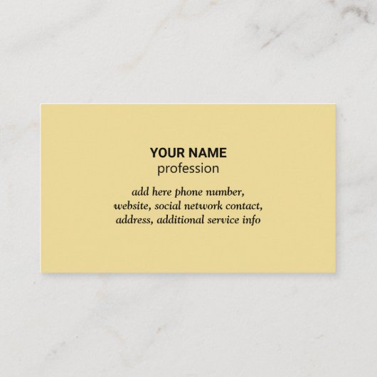 Minimalistisch professioneel Logo Butter Cream Visitekaartje (Achterkant)