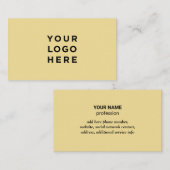 Minimalistisch professioneel Logo Butter Cream Visitekaartje (Voorkant / Achterkant)