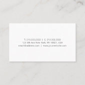 Minimalistisch professioneel logo, grijs en wit visitekaartje (Achterkant)