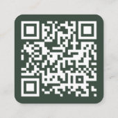 Minimalistisch Professioneel Logo QR Code Forest G Vierkante Visitekaartje (Achterkant)
