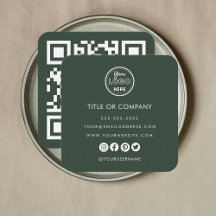 Minimalistisch Professioneel Logo QR Code Forest G