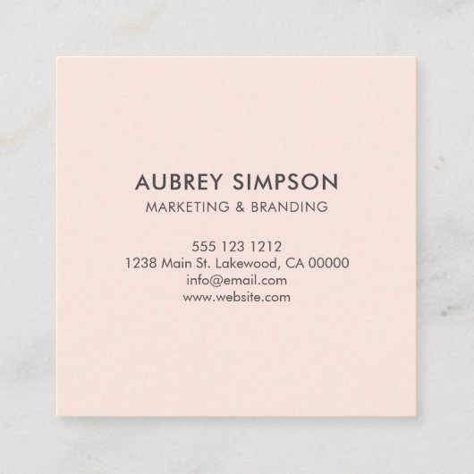 Minimalistisch professioneel Logo Visitekaartje (Achterkant)