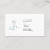 Minimalistisch professioneel massagetherapeutisch  visitekaartje (Achterkant)