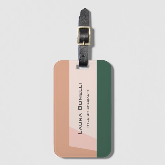 Minimalistisch professioneel modern bagagelabel (Voorkant (verticaal))