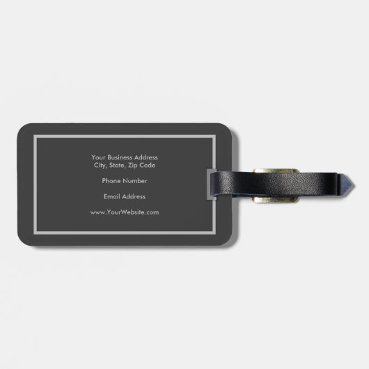 Minimalistisch professioneel modern bagagelabel (Achterkant horizontaal)