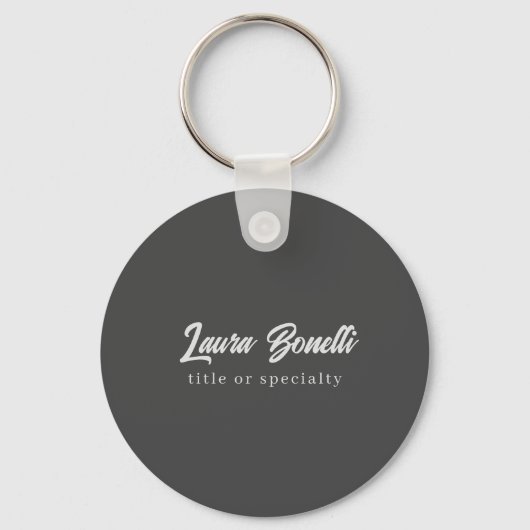 Minimalistisch Professioneel Modern Handgeschreven Sleutelhanger (Voorkant)