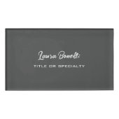 Minimalistisch Professioneel Modern Handwrite Donk Naambadge (Voorkant)