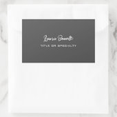 Minimalistisch Professioneel Modern Handwrite Donk Rechthoekige Sticker (Tas)
