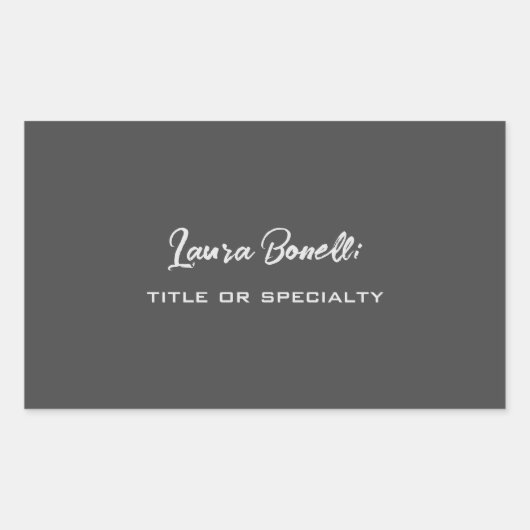 Minimalistisch Professioneel Modern Handwrite Donk Rechthoekige Sticker (Voorkant)