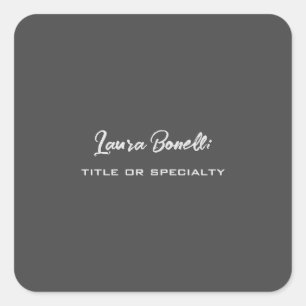 Minimalistisch Professioneel Modern Handwrite Donk Vierkante Sticker