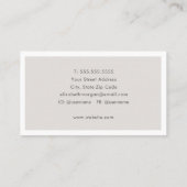 Minimalistisch professioneel modern lichtgrijs bei visitekaartje (Achterkant)