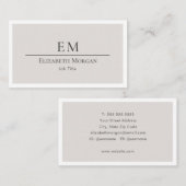 Minimalistisch professioneel modern lichtgrijs bei visitekaartje (Voorkant / Achterkant)