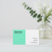 Minimalistisch professioneel modern Premium Linen Visitekaartje (Staand voorkant)