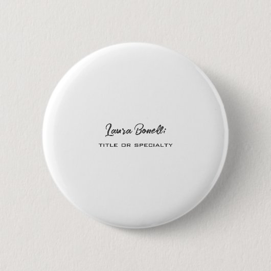 Minimalistisch professioneel modern ronde button 5,7 cm (Voorkant)