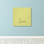 Minimalistisch Professioneel Modern Solid Olive Gr Canvas Afdruk (Insitu (Houten vloer))