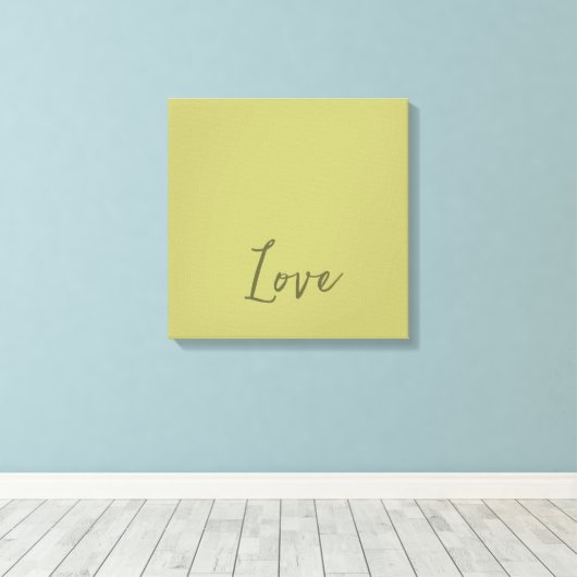 Minimalistisch Professioneel Modern Solid Olive Gr Canvas Afdruk (Insitu (Houten vloer))