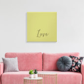 Minimalistisch Professioneel Modern Solid Olive Gr Canvas Afdruk (Insitu (Woonkamer))