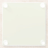 Minimalistisch Professioneel Modern Solid Olive Gr Glazen Onderzetter (Achterkant)