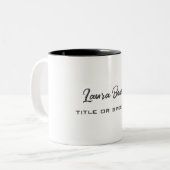 Minimalistisch professioneel modern tweekleurige koffiemok (Voorkant links)