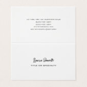 Minimalistisch professioneel modern visitekaartje (Buitenkant ongevouwen)