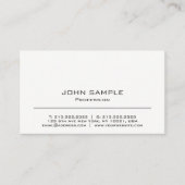 Minimalistisch Professioneel Modern Wit en Grijs Visitekaartje (Voorkant)