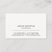 Minimalistisch professioneel modern wit en grijs visitekaartje (Voorkant)