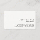 Minimalistisch professioneel, modern, wit matte visitekaartje (Voorkant)