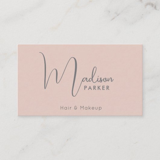 Minimalistisch professioneel monogram Qr-code Visitekaartje (Voorkant)