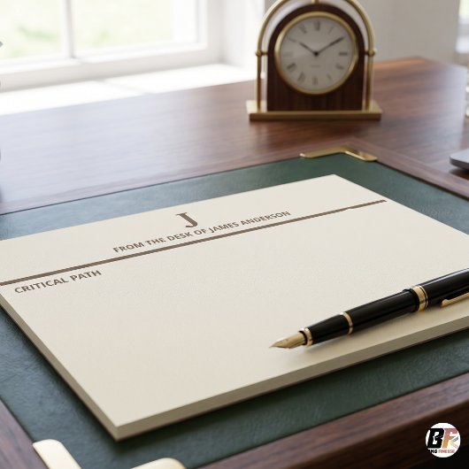 Minimalistisch professioneel monogram "Van mijn bu Notitieblok